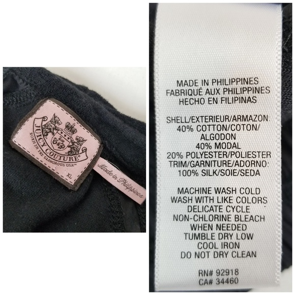 Juicy Couture Silk Panel Accent Black Track Jacket - Picture 6 of 6